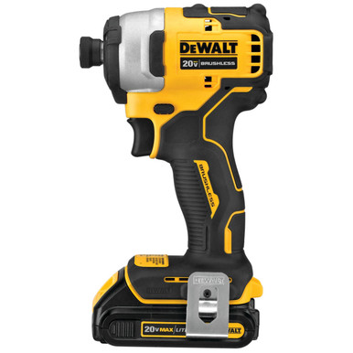 DEWALT Atomic 20V Max* Brushless Cordless Compact 1/4 In. Impact Driver Kit Two Battery Kit DCF809C2