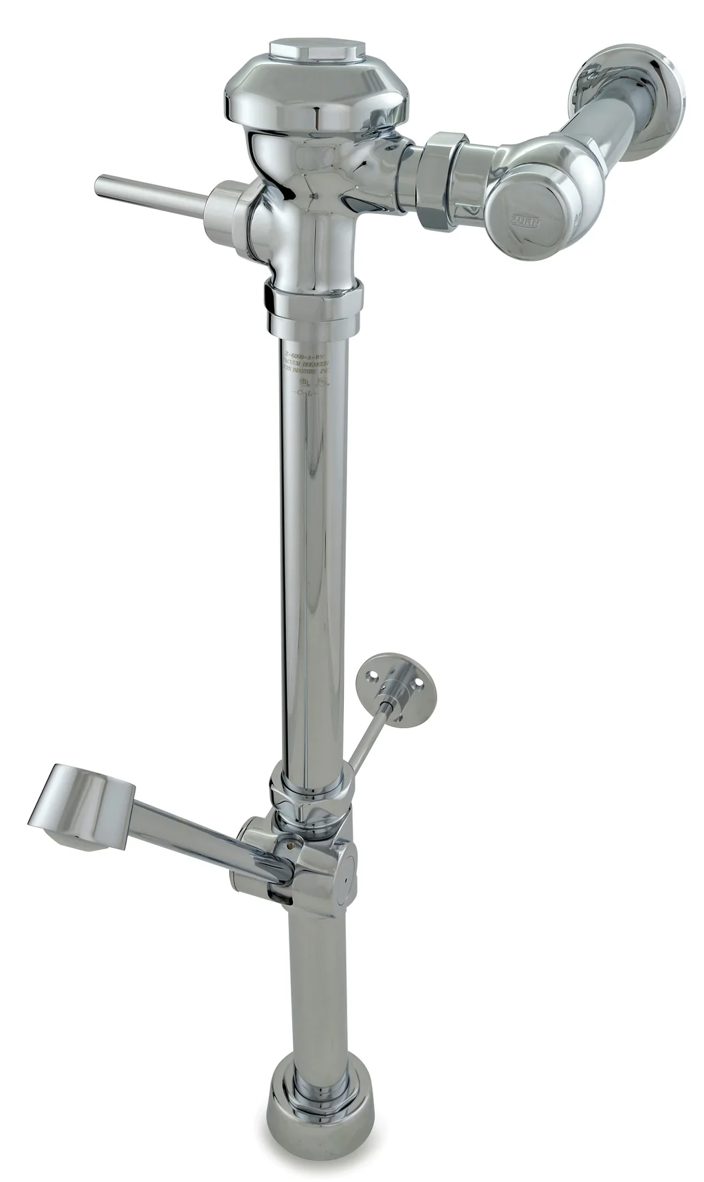 Zurn AquaVantage AV Exposed Manual Diaphragm Flush Valve -1.6 GPF, Bedpan Washer Assembly, Grab Bar, 26-1/2 Rough-in Z6011AV-WS1-BWN