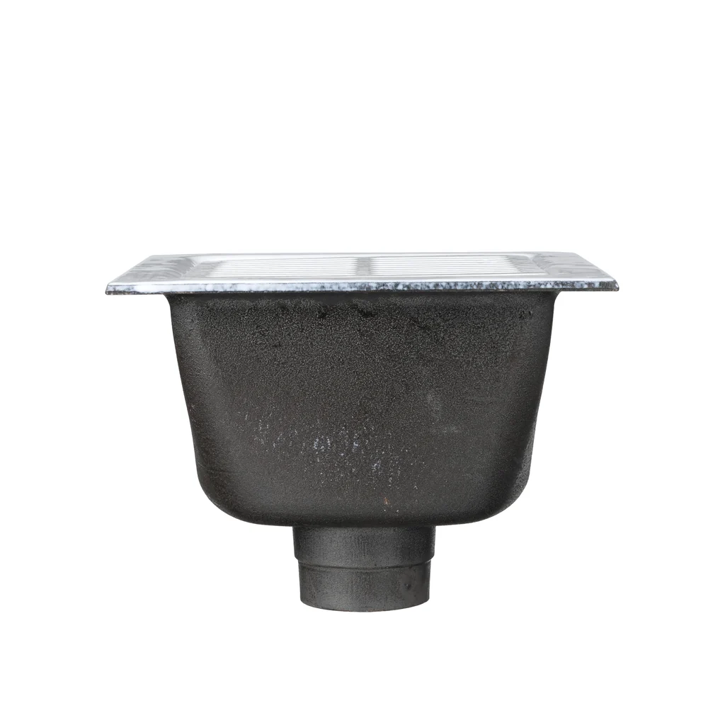 Zurn FD2375 12"x12" Floor Sink Body & Dome Strainer, 6" Sump Depth, 3" No-Hub FD2375-NH3